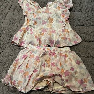 GAP Kids Floral Matching Set - Pink, Orange, Cream